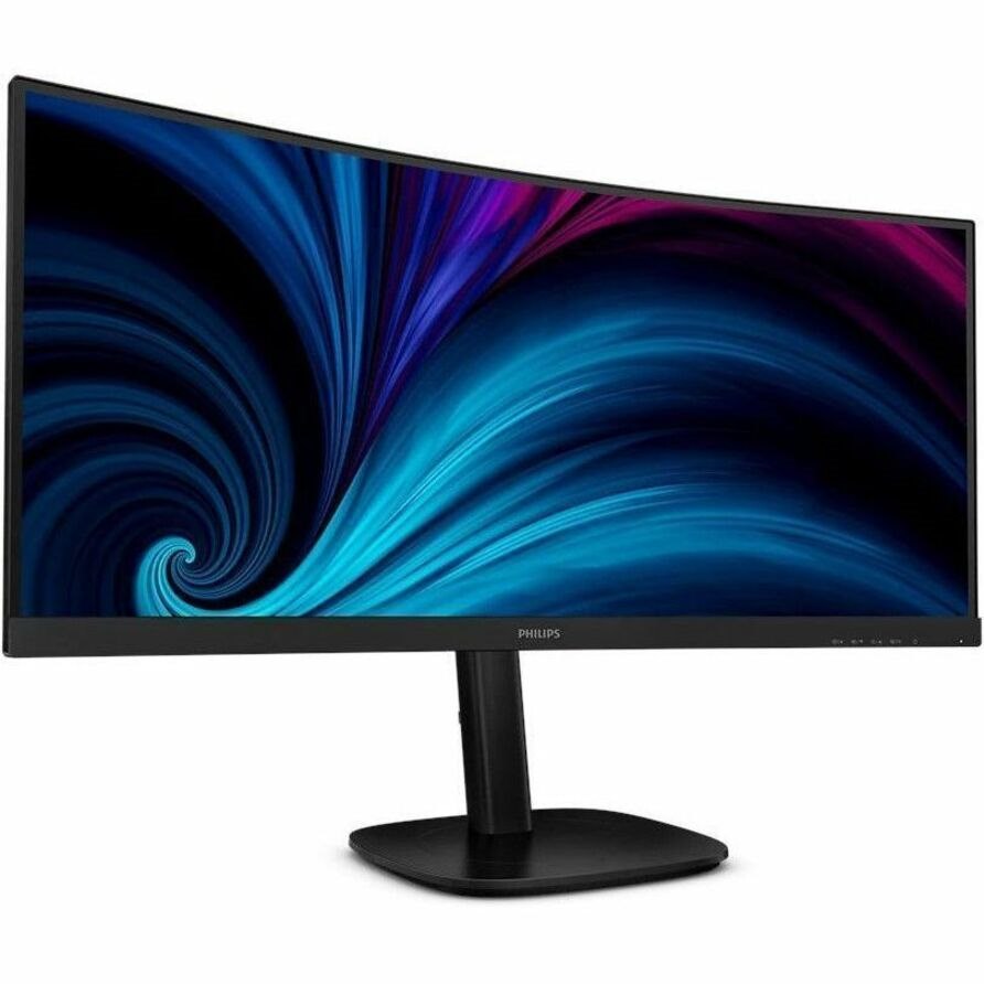 Philips 34B2U3600C 34" Class Webcam WQHD Curved Screen LED Monitor - 21:9 - Textured Black