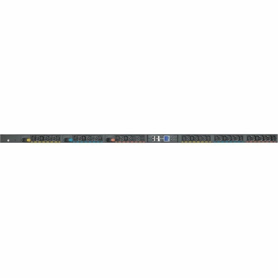Eaton Universal-Input Metered PDU G4, 208V and 415/240V, 42 Outlets, Input Cable Sold Separately, End-Entry Input, 72-Inch 0U Vertical