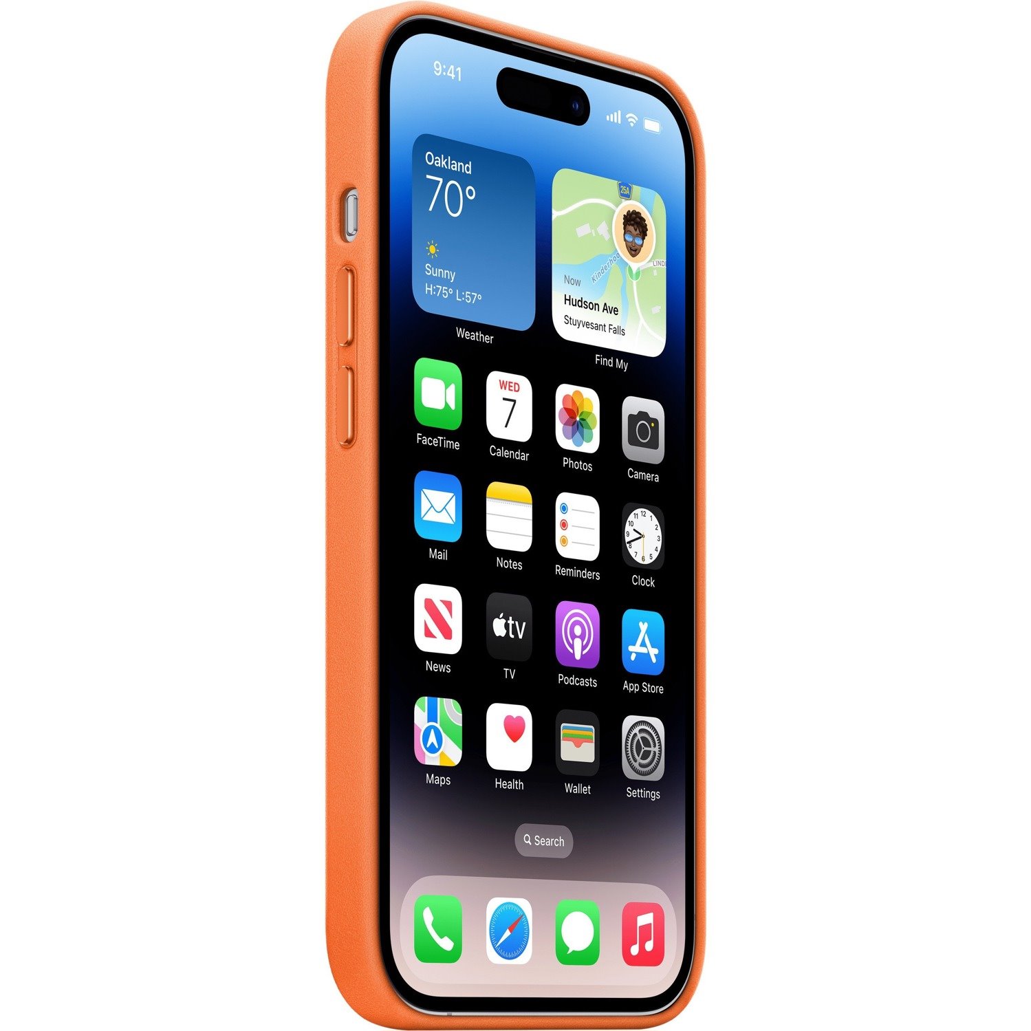 Apple Case for Apple iPhone 14 Pro Smartphone - Orange