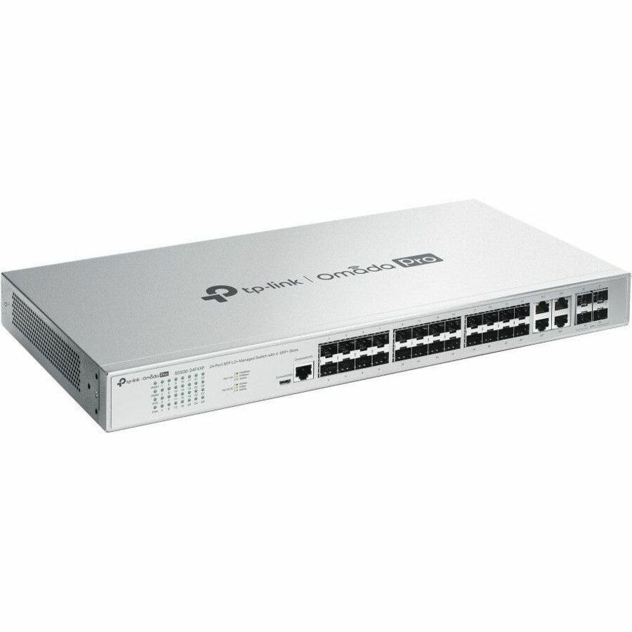 Tp-Link Omada Pro 24-Port Managed 10G L2+ Switch, SFP(20), Combo(4), SFP+(4), 1U, 5YR