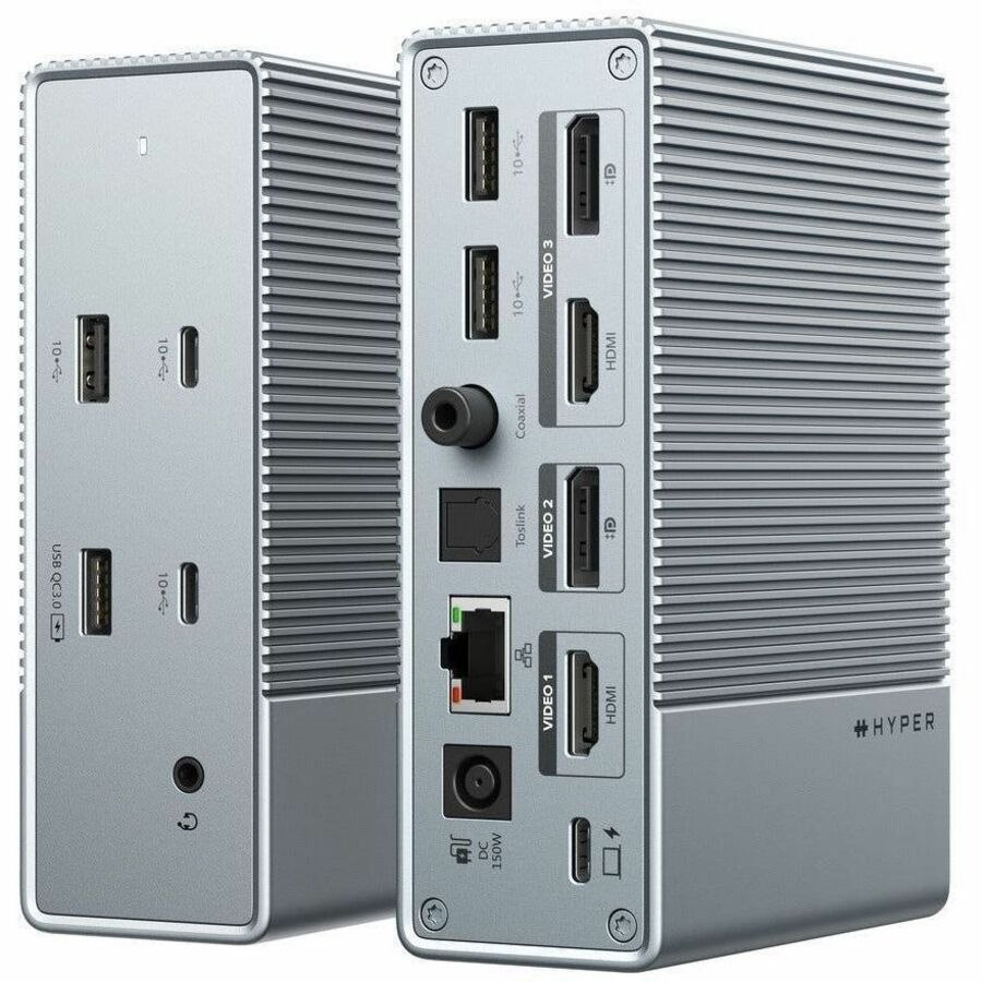 Targus HyperDrive HDG215-EU USB Type C Dockingstation voor Monitor, Tablet-pc, Notebook, Desktop-pc - Oplaadmogelijkheid - Zilver