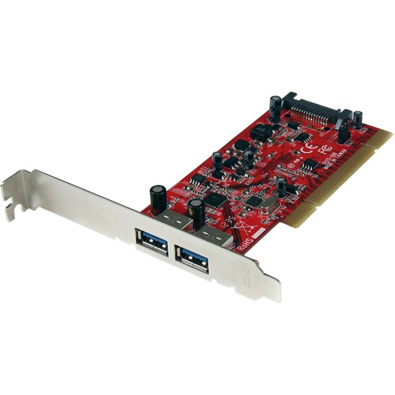 StarTech.com 2 Port PCI SuperSpeed USB 3.0 Adapter Card with SATA Power - 5Gbps