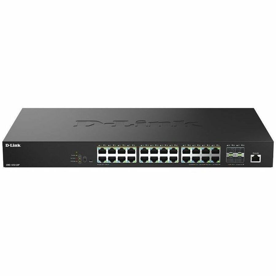D-Link DMS-1250 DMS-1250-28P 24 Ports Manageable Ethernet Switch - 2.5 Gigabit Ethernet, 10 Gigabit Ethernet, Gigabit Ethernet - 2.5GBase-T, 10GBase-X, 100/1000Base-T