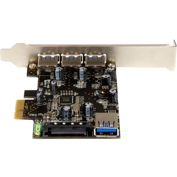 StarTech.com 4 Port PCI Express USB 3.0 Card - 3 External and 1 Internal - 5Gbps