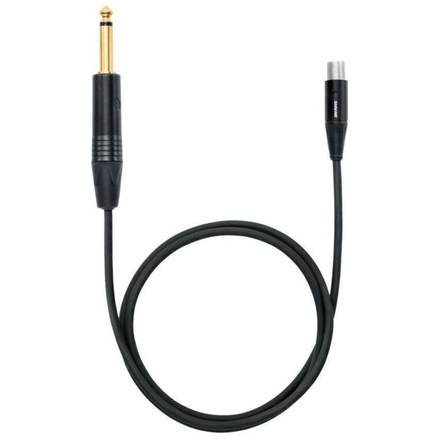 Shure Premium Guitar/Bass Cable, 1/4 To Latching Ta4f Connector, Black, 0.9 M