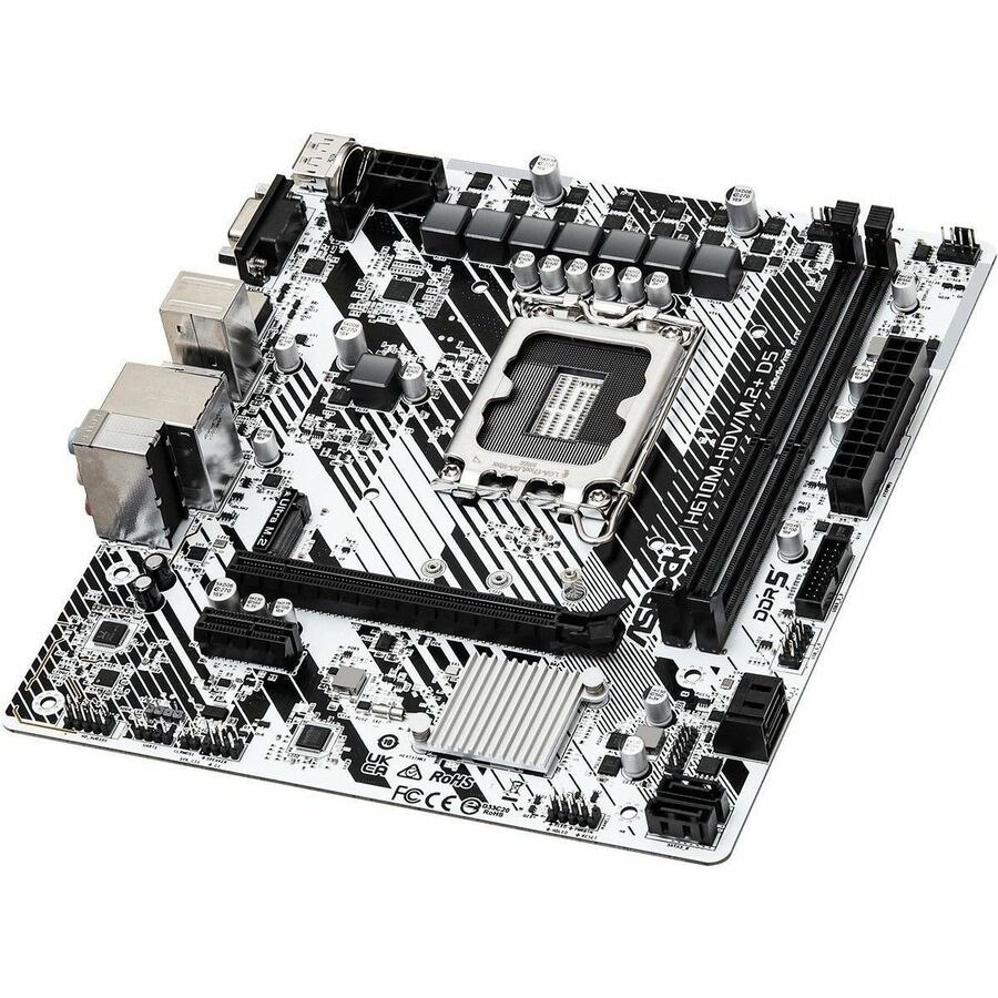 ASRock H610M-HDV/M.2+ D5 Gaming Desktop Motherboard - Intel H610 Chipset - Socket LGA-1700 - Micro ATX