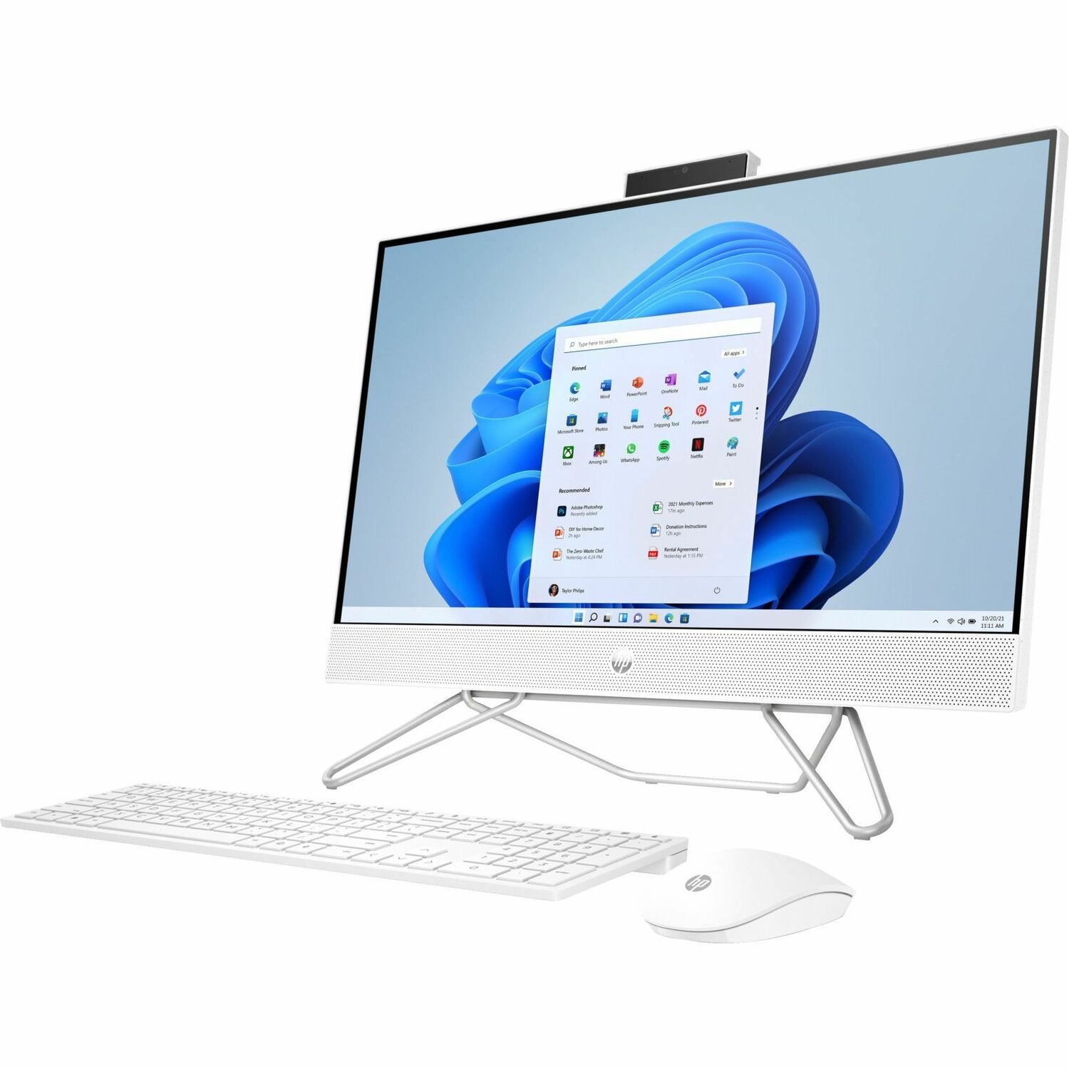 HP 24-cb0000i 24-Cb0062ds All-in-One Computer - Intel Pentium Silver J5040 - 8 GB - 256 GB SSD - 23.8" Full HD Touchscreen - Desktop - Starry White - Refurbished