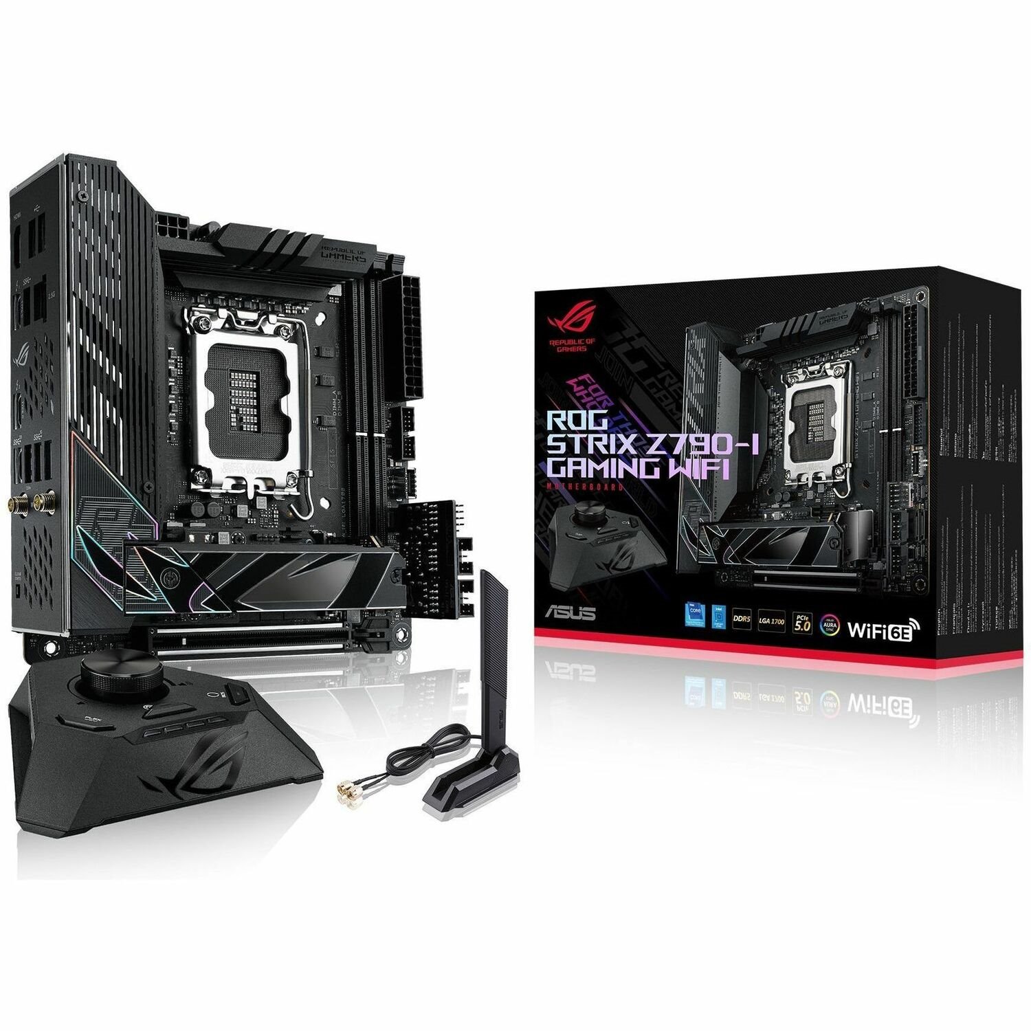 Asus ROG Strix Z790-I GAMING WIFI Gaming Desktop Motherboard - Intel Z790 Chipset - Socket LGA-1700 - Mini ITX