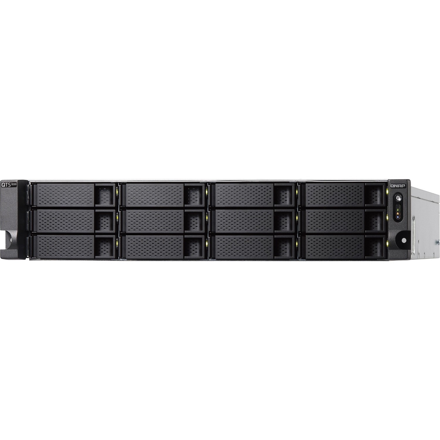 QNAP TS-h1283XU-RP-E2236-128G 12 x Total Bays SAN/NAS Storage System - 5 GB Flash Memory Capacity - Intel Xeon E-2236 Hexa-core (6 Core) 3.40 GHz - 128 GB RAM - DDR4 SDRAM - 2U Rack-mountable