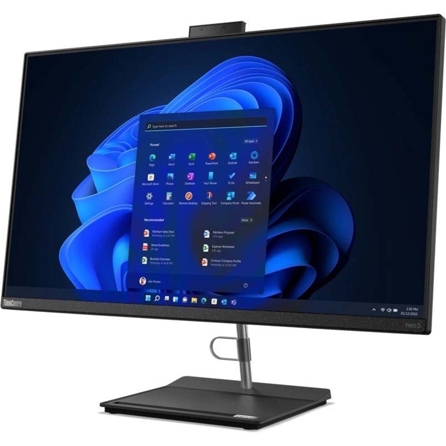 Lenovo ThinkCentre Neo 30a 12CA001CUK All-in-One Computer - Intel Core i5 i5-1235U - 8 GB - 256 GB SSD - 68.6 cm (27") Full HD - Desktop - Raven Black