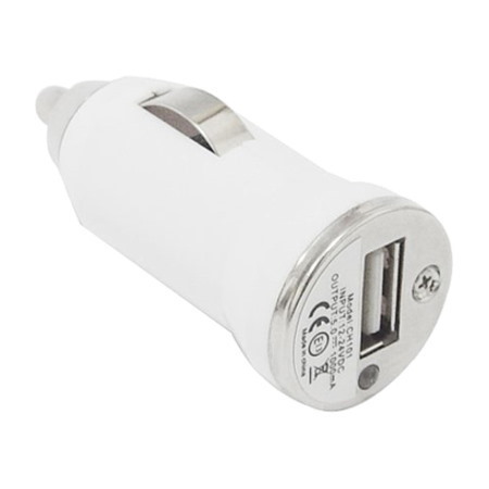 4XEM Universal USB Car Charger For iPhone/iPod/USB Devices (White)