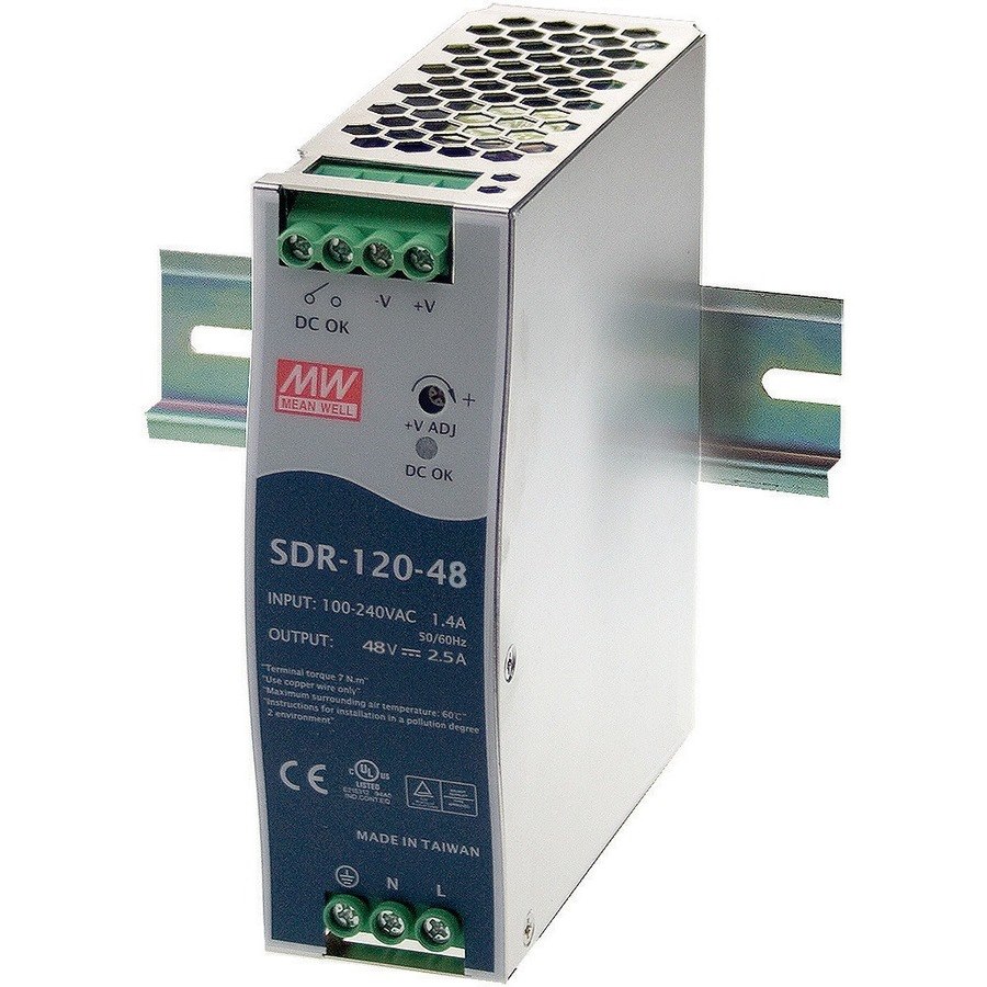 Black Box DIN Rail Industrial Power Supply - 120W, 48VDC