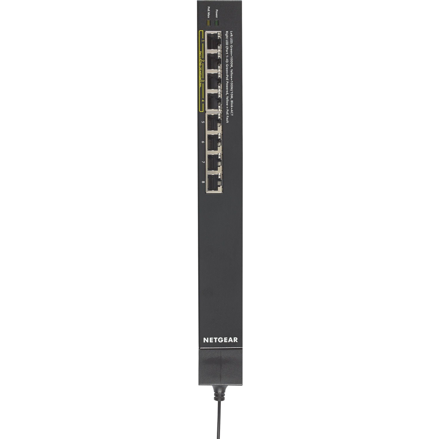 Netgear ProSafe GSS108EPP 8 Ports Manageable Ethernet Switch - Gigabit Ethernet - 10/100/1000Base-T