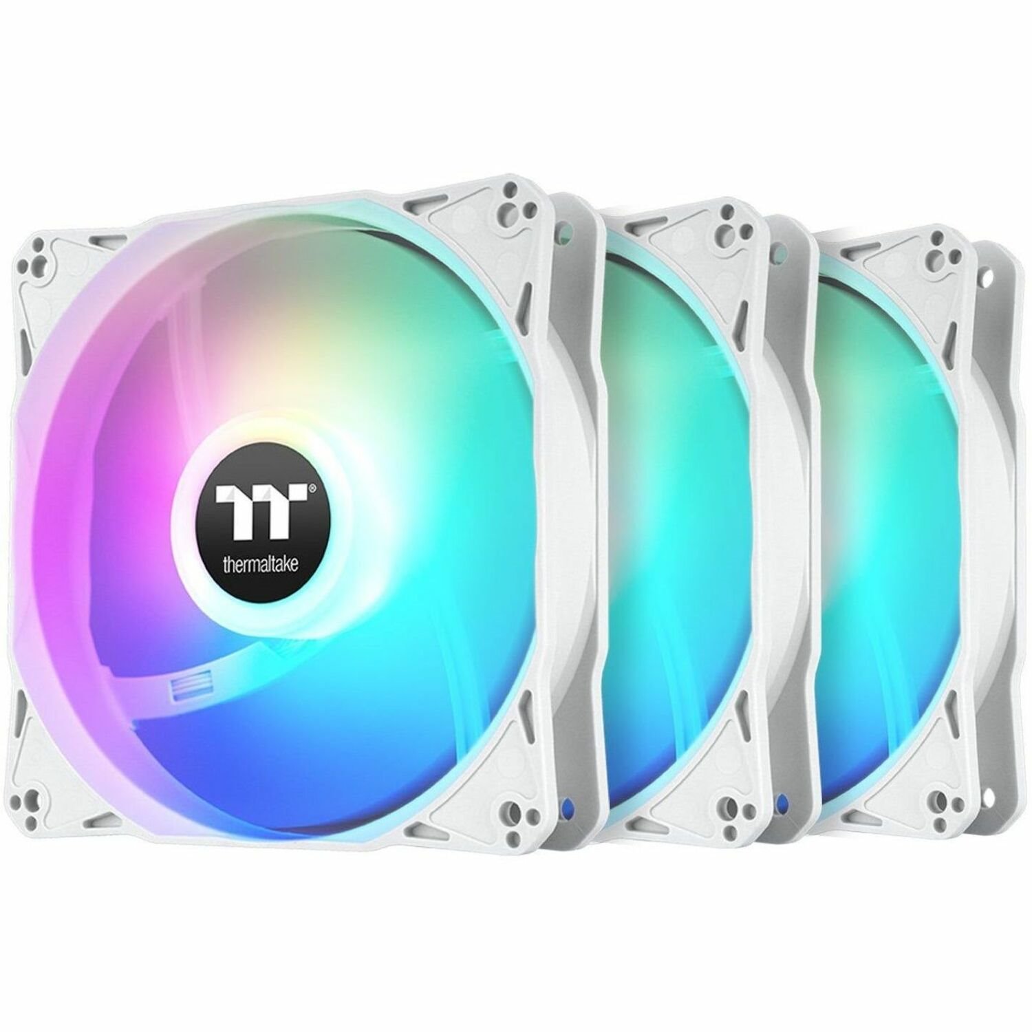 Thermaltake LE120 ARGB Sync PC Cooling Fan White (3-Fan Pack)