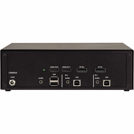 Black Box Secure NIAP 4.0 Certified KVM Switch - DisplayPort with MST, HDMI Out