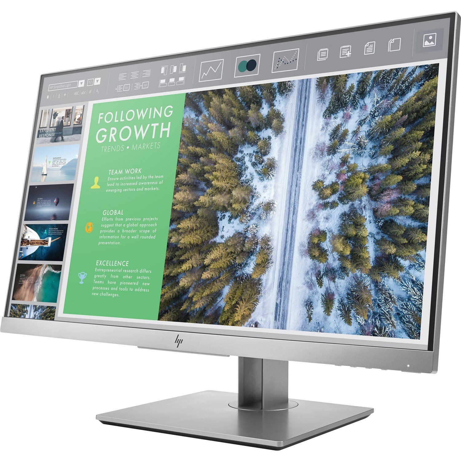HP E243 60.5 cm (23.8") Full HD Edge LED LCD Monitor (Stand Not Included) - 16:9 - Silver, Black