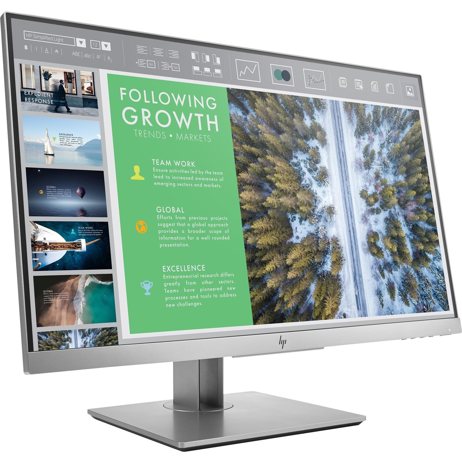 HP E243 60.5 cm (23.8") Full HD Edge LED LCD Monitor (Stand Not Included) - 16:9 - Silver, Black