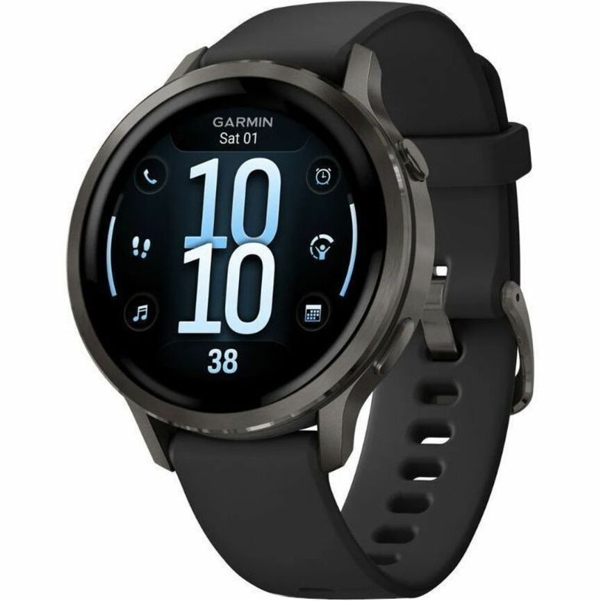 Garmin Venu 4 - 41 mm Slate with Black Silicone Band