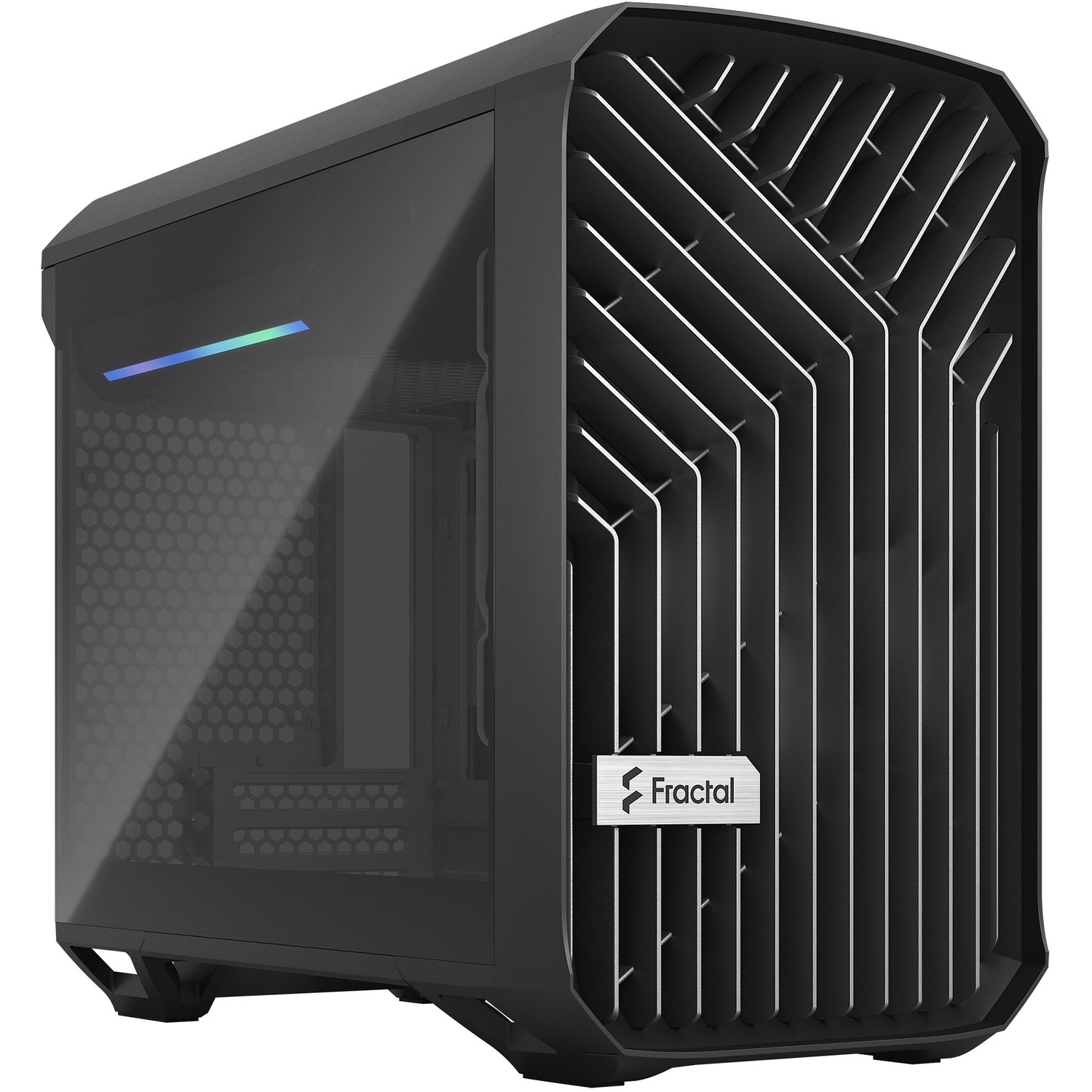 Fractal Design Torrent Nano Computer Case - Mini ITX, Mini DTX Motherboard Supported - Tower - Tempered Glass, Steel - Black