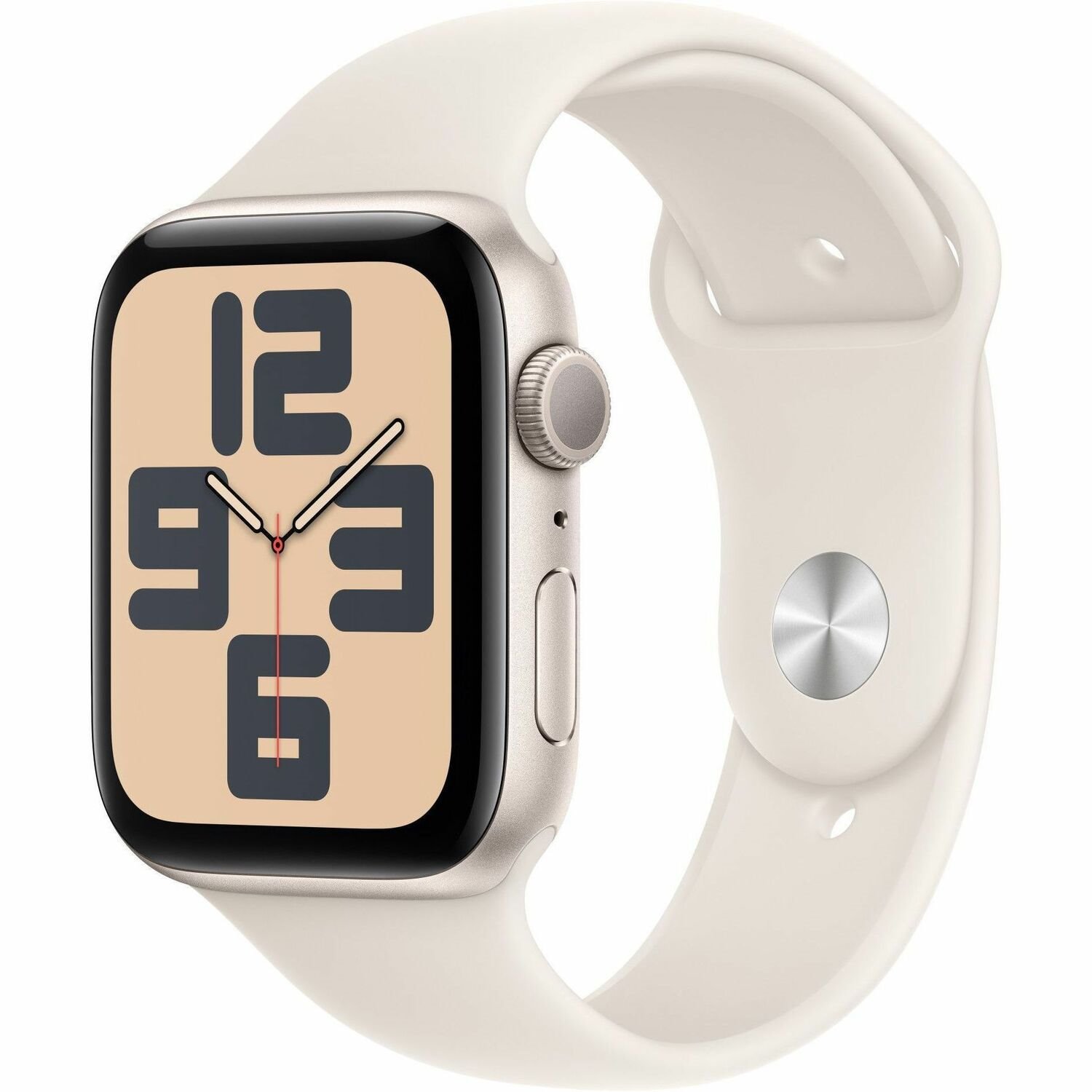 Apple Watch SE Smart Watch - 44 mm Case Height - 38 mm Case Width - Starlight Case Color - Starlight Band Color - Aluminium Case Material - Wireless LAN