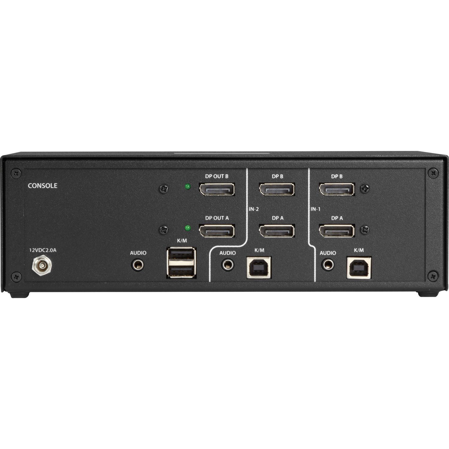 Black Box NIAP 3.0 Secure 2-Port Dual-Head DisplayPort KVM Switch