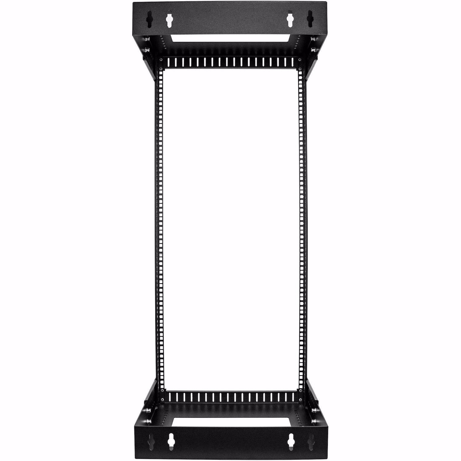 StarTech.com 2-Post 24U Heavy-Duty Wall Mount Network Rack, 19" Open Frame Server Rack with Adjustable Depth, Data Rack for IT Equipment~