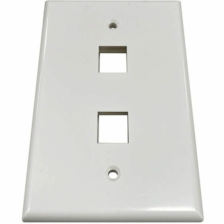 Eaton Tripp Lite Series Safe-IT 2-Port Single-Gang Keystone Wall Plate, Antibacterial, Ivory Gloss, TAA