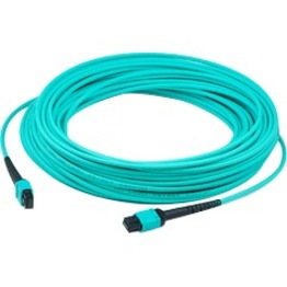 AddOn 2m MPO/UPC to MPO/UPC Aqua OM4 OFNR (Riser-Rated) 12-Strand Fiber Patch Cable