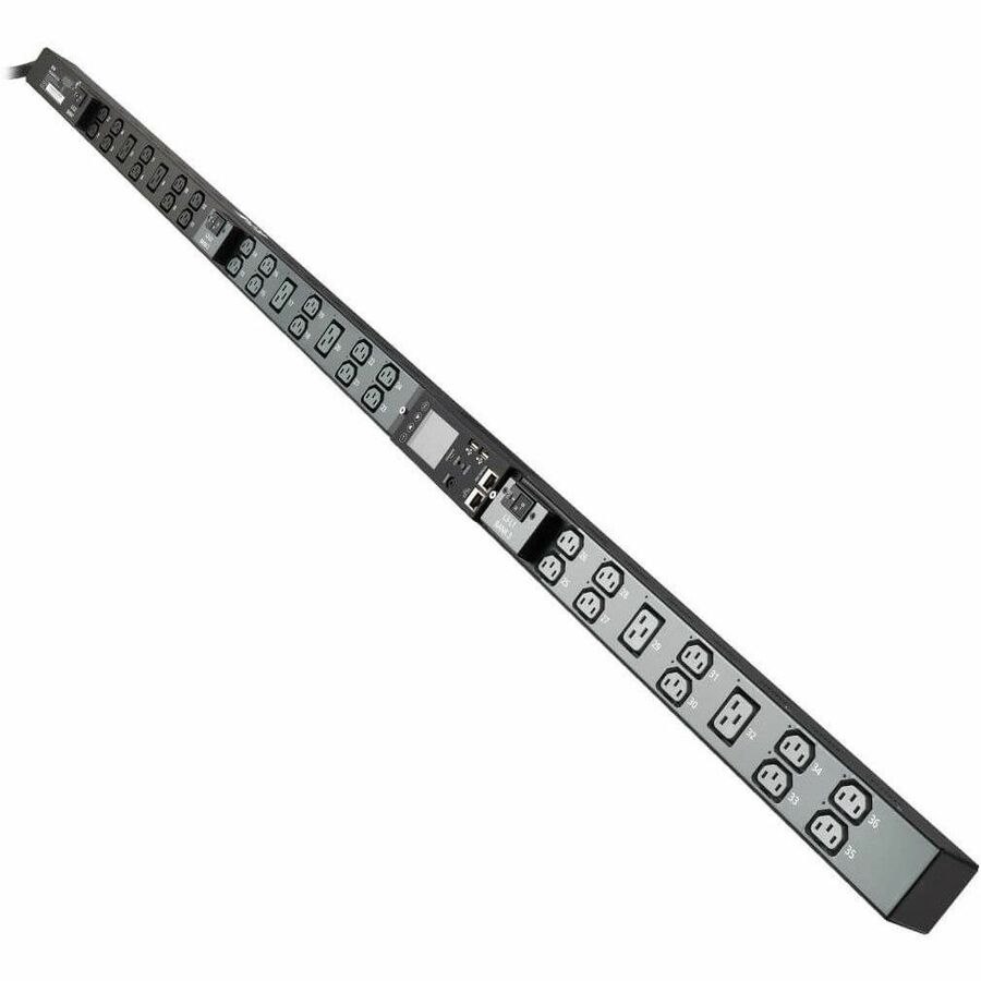 Eaton 8.6kW 200-240V 3-Phase IsoBreaker Managed PDU - Gigabit, 36 Outlets, L21-30P Input, LCD, 10 ft. (3 m) Cord, 0U, 70 in. (1.8 m) Height, TAA