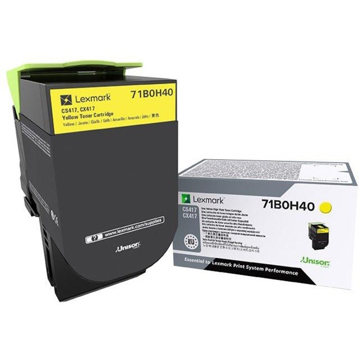 Lexmark Unison Original High Yield Laser Toner Cartridge - Yellow Pack