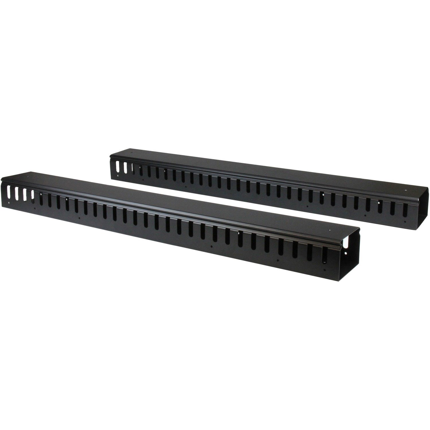 StarTech.com Vertical Cable Organizer with Finger Ducts - Vertical Cable Management Panel - Rack-Mount Cable Raceway - 40U - 6 ft.