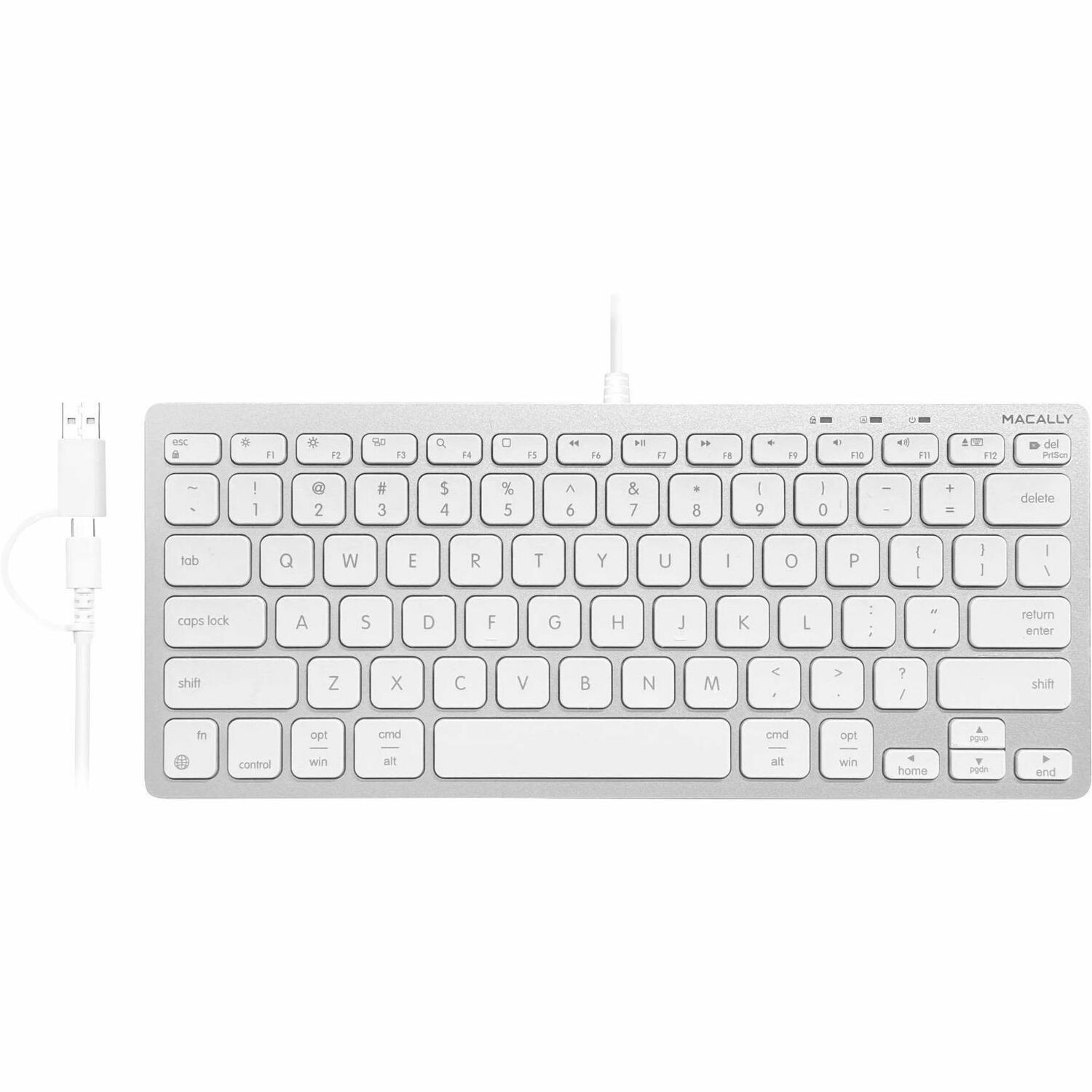 Macally Wired Usb-C Usb-A Mac Keyboard