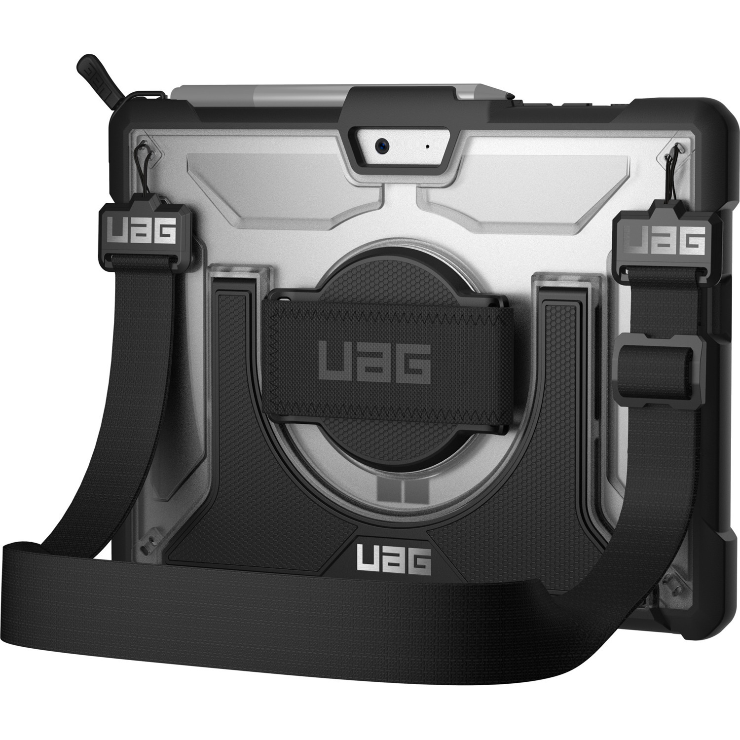 Urban Armor Gear Plasma Carrying Case for 10.5" Microsoft Surface Go, Surface Go 2, Surface Go 3 Tablet, Keyboard, Stylus - Ice, Translucent