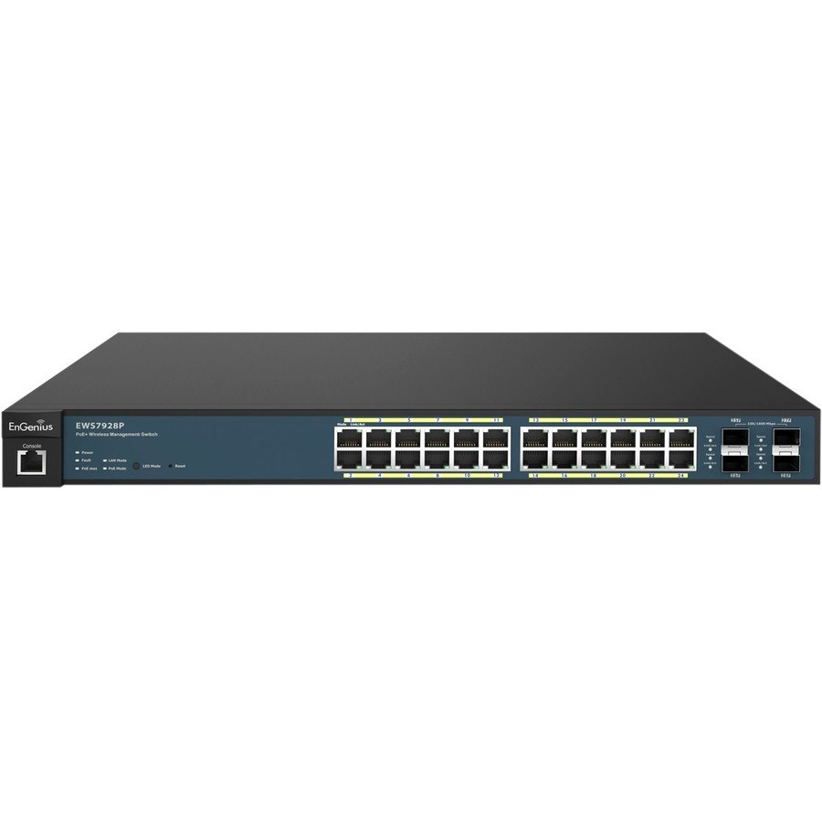 EnGenius Neutron Series 24-Port Gigabit PoE+ Wireless Management Switch with 4 SFP Ports