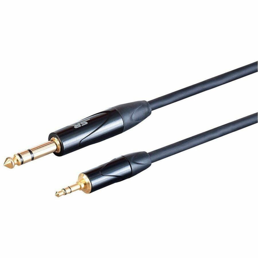 Monoprice Stage Right BY Monoprice On Tour Cables - 1/4In TRS Male Connector To 1/8In TRS