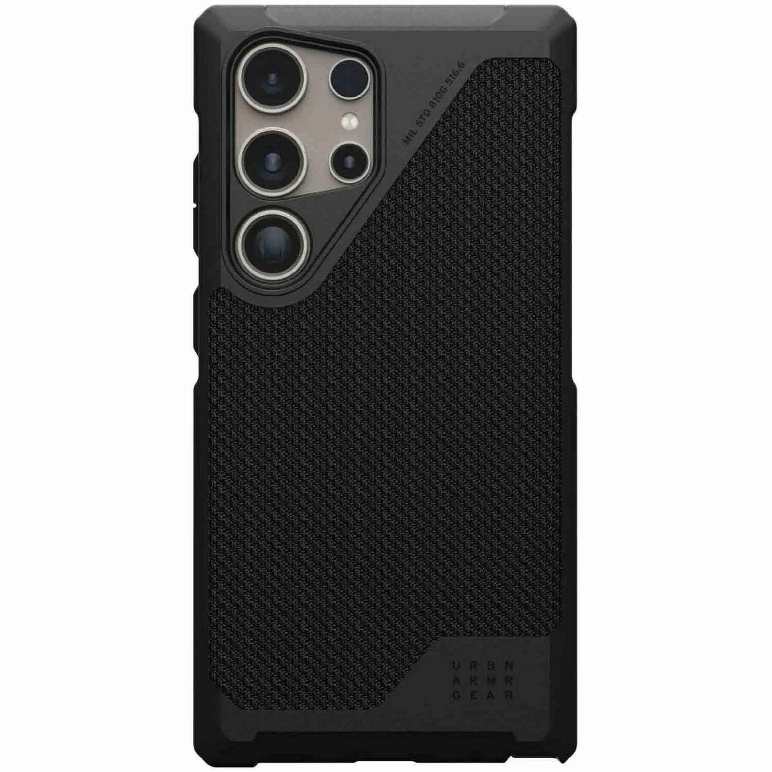 Urban Armor Gear Metropolis LT Case for Samsung Galaxy S24 Ultra Smartphone - Hex Pattern - Kevlar Black