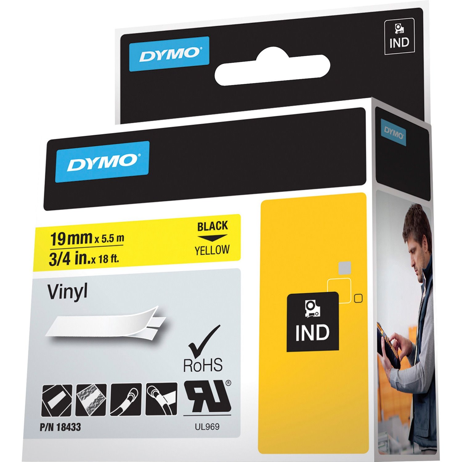 Dymo Colored Industrial Rhino Vinyl Labels