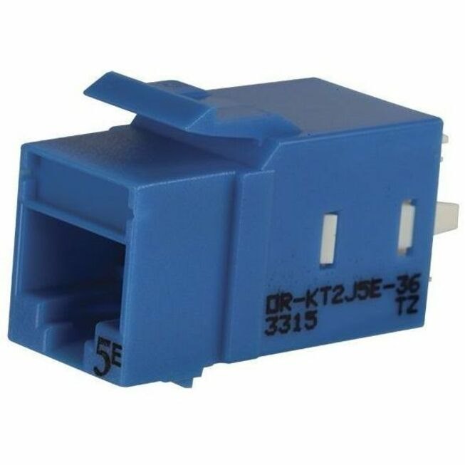 Ortronics Category 5e Keystone Jack, Lacing Cap Termination, Blue, 25 Pack