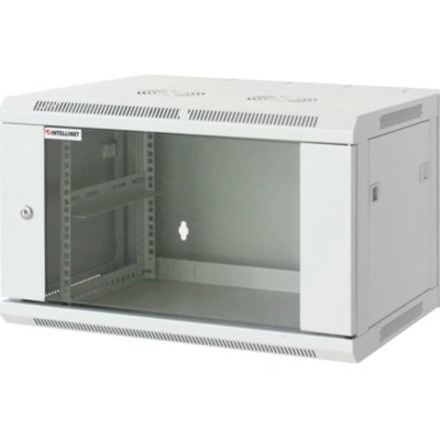 Network Cabinet, Wall Mount (Standard), 6U, 600mm Deep, Grey, Assembled, Max 60kg, Metal & Glass Door, Back Panel, Removeable Sides, Suitable also for use on a desk or floor, 19" , Parts for wall installation not included, Three Year Warranty