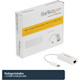 StarTech.com USB-C to Gigabit Ethernet Adapter - White - Thunderbolt 3 Port Compatible - USB Type C Network Adapter