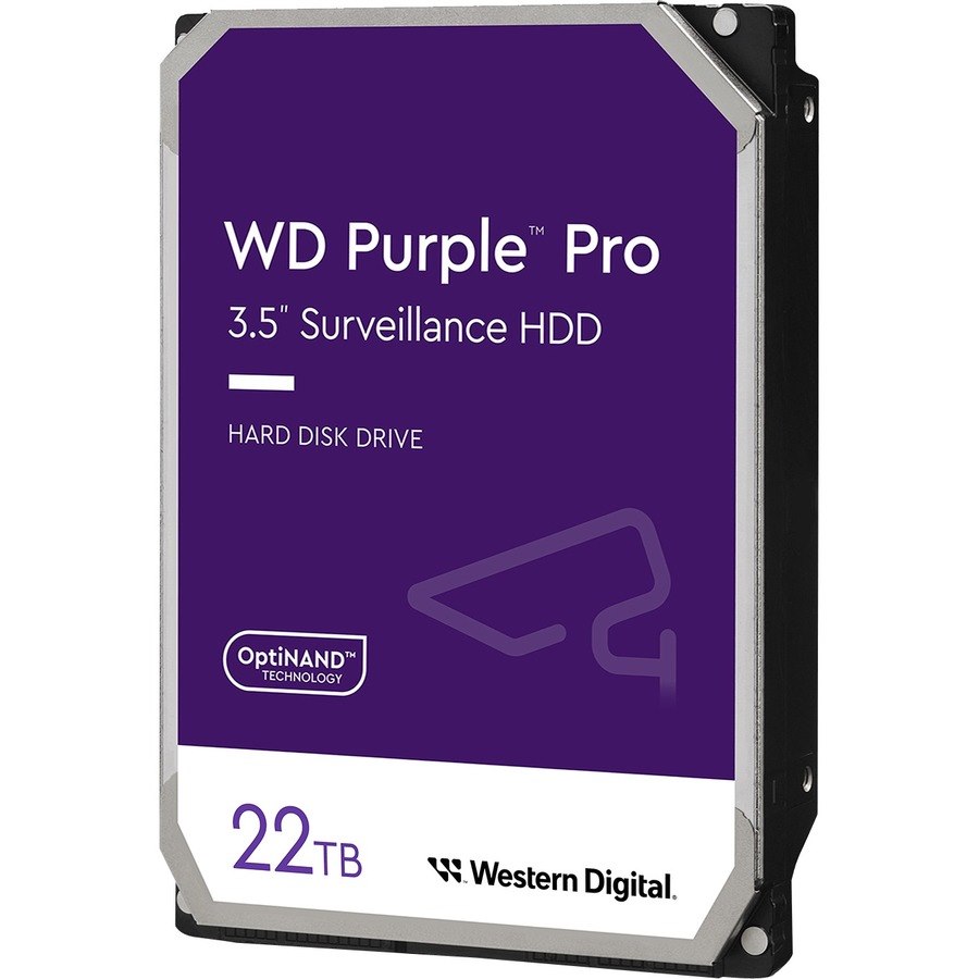 WD Purple Pro WD221PURP 22 TB Hard Drive - 3.5" Internal - SATA (SATA/600) - Conventional Magnetic Recording (CMR) Method