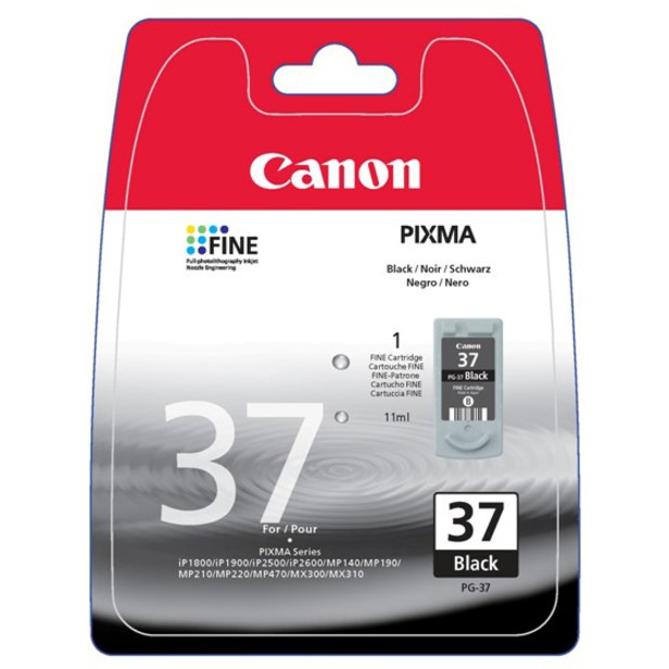 Canon PG-37 Original Inkjet Ink Cartridge - Black Pack