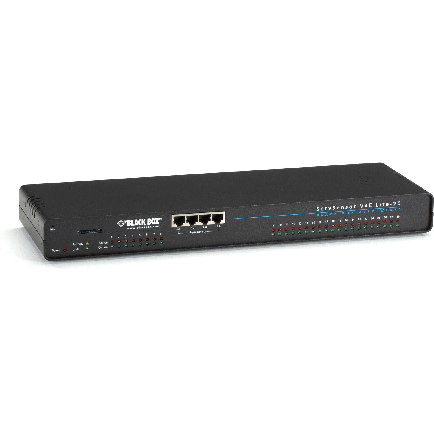 Black Box AlertWerks ServSensor V4EL, 8-Port, 20 Dry-Contact Inputs