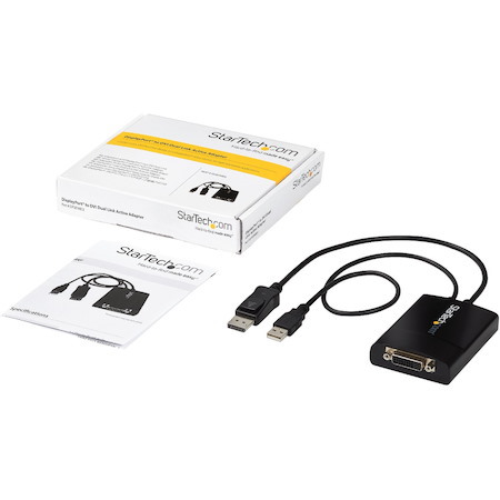 StarTech.com DisplayPort to DVI Dual Link Active Adapter, DisplayPort to DVI-D Adapter/Video Converter 2560x1600 60Hz, DP to DVI Adapter