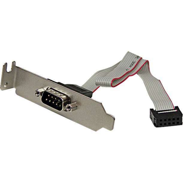 StarTech.com 9-pin Serial to 10-pin Header Slot Plate with Low Profile Bracket - Serial panel - DB-9 (M) - 10 pin IDC (F) - 23 cm