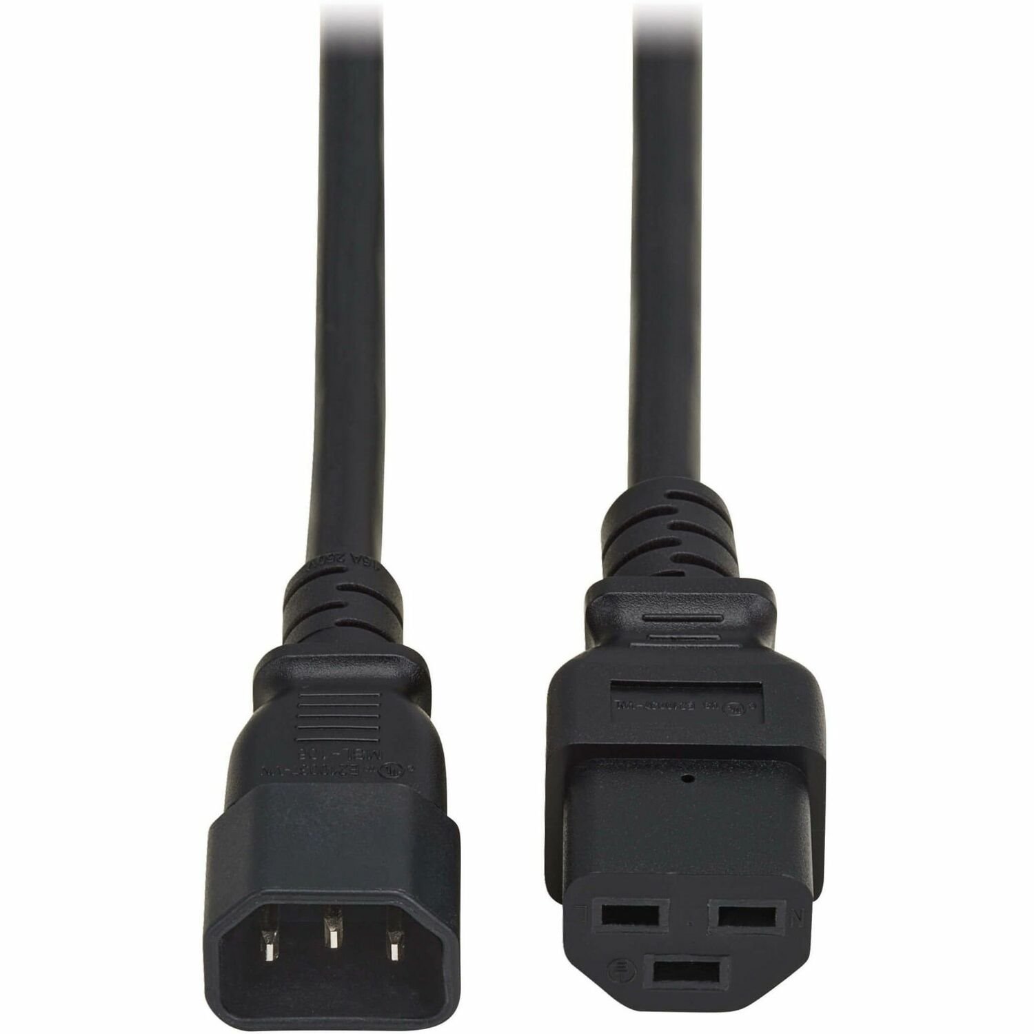 Eaton Tripp Lite Series Power Cord, C14 to C21 - Heavy-Duty, 15A, 250V, 14 AWG, 3 ft. (0.9 m), Black