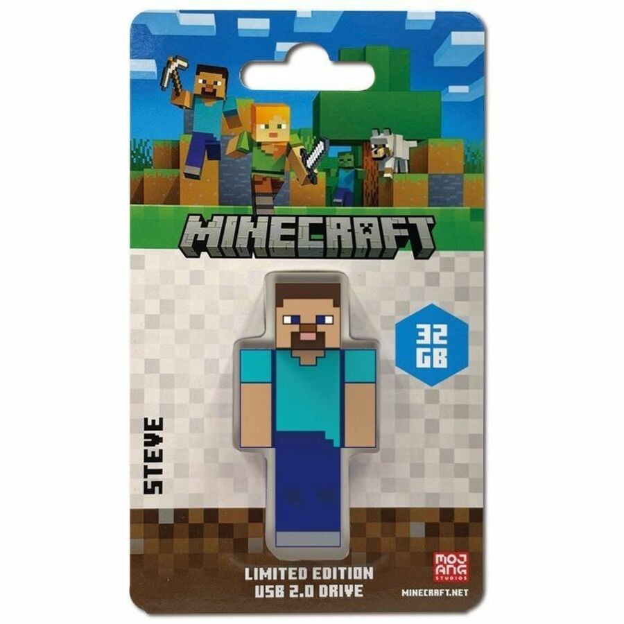 Verbatim Minecraft Steve - Collector's Edition USB Flash Drive - 32GB - Steve. Retail Pack - Minecraft Movie 2025