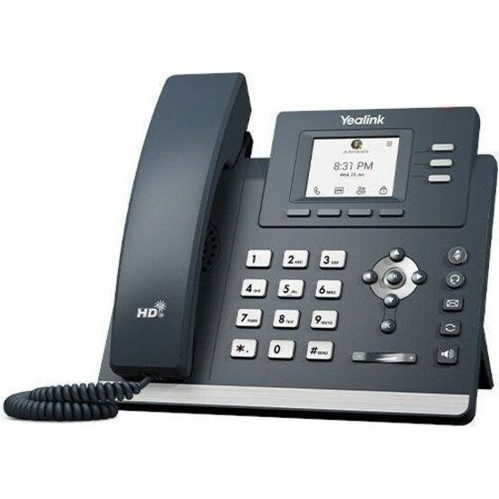 Yealink MP52 IP Phone - Corded - Corded - Desktop, Wall Mountable - Classic Gray