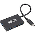 Eaton Tripp Lite Series 4-Port USB-C Hub, USB 3.x Gen 2 (10Gbps), 4x USB-A Ports, Thunderbolt 3 Compatible, Aluminum Housing, Black