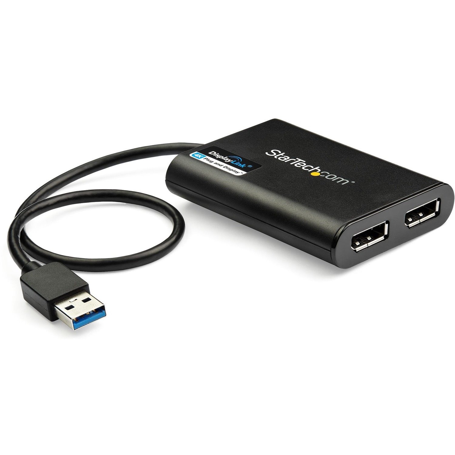 StarTech.com USB to Dual DisplayPort Adapter - 4K 60Hz - USB 3.0 5Gbps - USB Dual Monitor Adapter - Dual DisplayPort Adapter - DisplayLink Certified